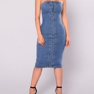 Magic Denim Tube Dress -Small *More Pics Inside