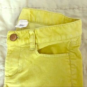 JCREW cords in yellow