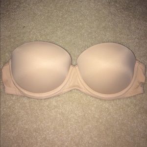 PINK Victoria's Secret 32B nude Strapless Bra