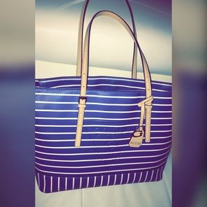 Guess original blue stripes purse