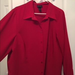 Long sleeve red dress shirt