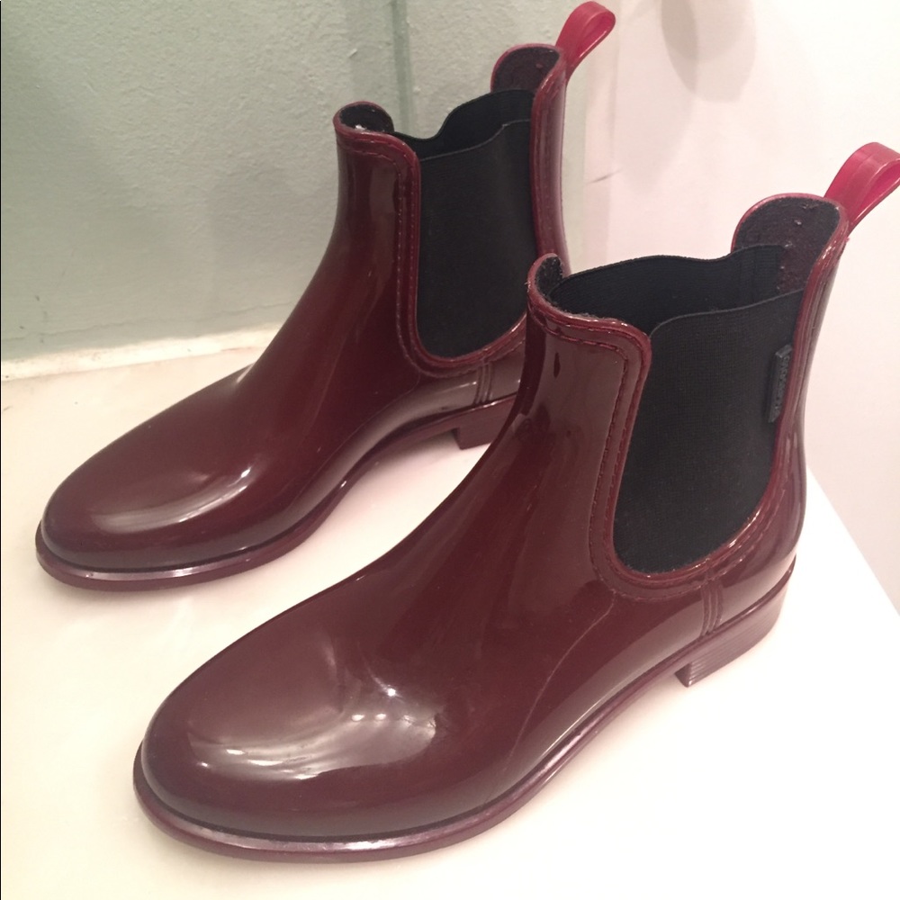 GioSeppo Short Rain Boot - Burgundy Size 36 EU