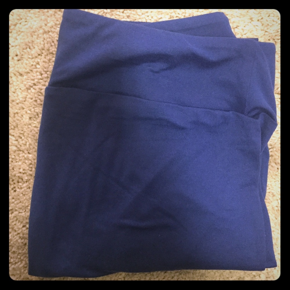 Lularoe OS solid royal blue leggings