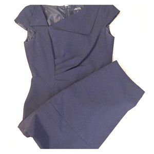 Tahari Navy Dress