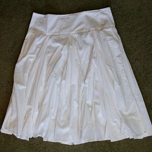 Bright White A-line skirt with POCKETS