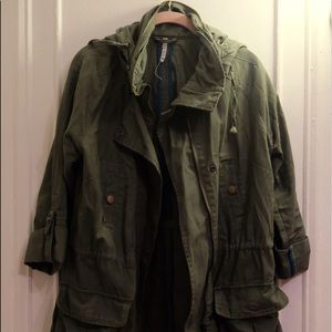 Army green 3/4 length jacket