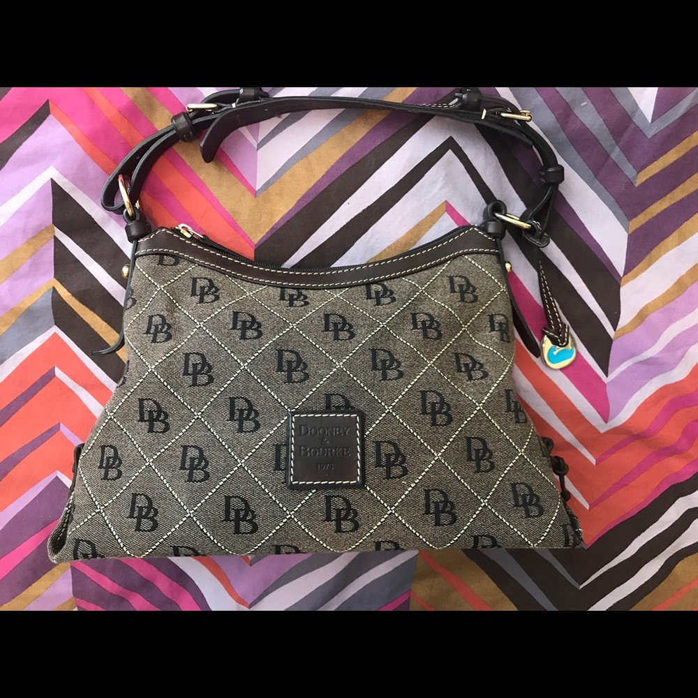Dooney & Burke brown shoulder hobo handbag