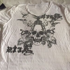 calvin klein tshirt with skull