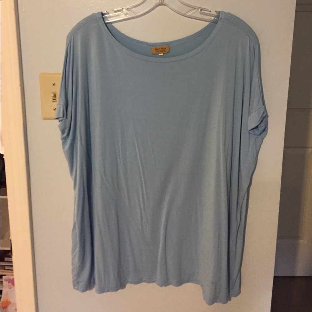 Baby Blue Piko Top