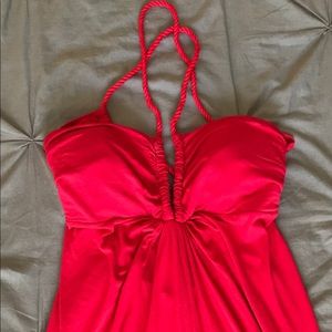 Sexy, red, VS, low back maxi!😍❤️