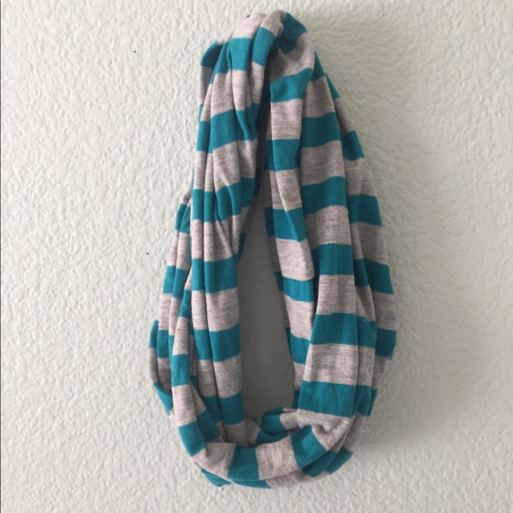 Blue and gray scarf