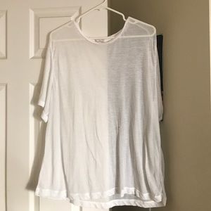 sheer white t-shirt