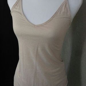 Jennifer Lopez Gold Shimmer Sparkle Tank Top