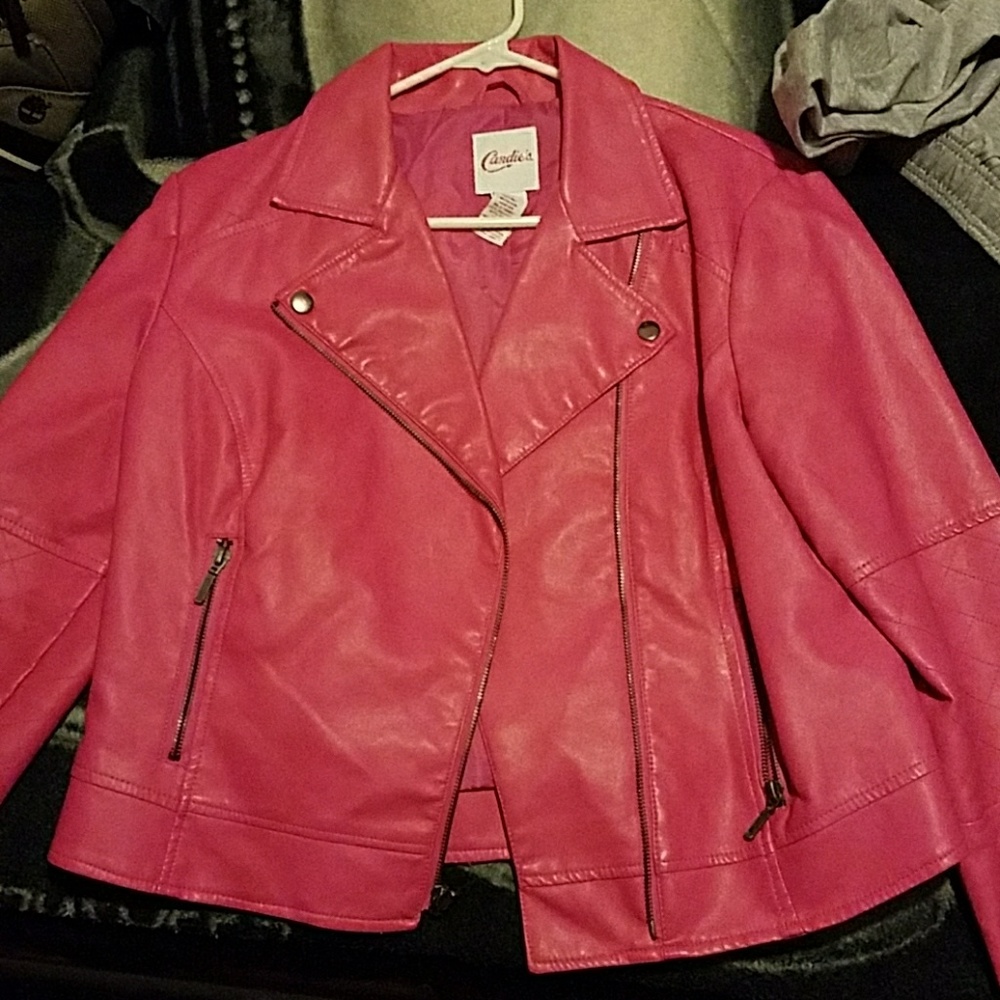 Pink leather Candies jacket