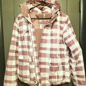 Purple Plaid Burton Winter Snowboarding Jacket