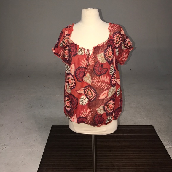 Floral Boho Tops - 🌺women's red floral shirt