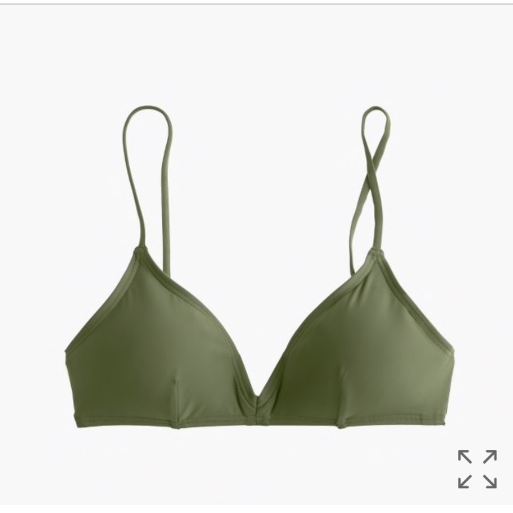 NWOT J CREW olive bikini top!