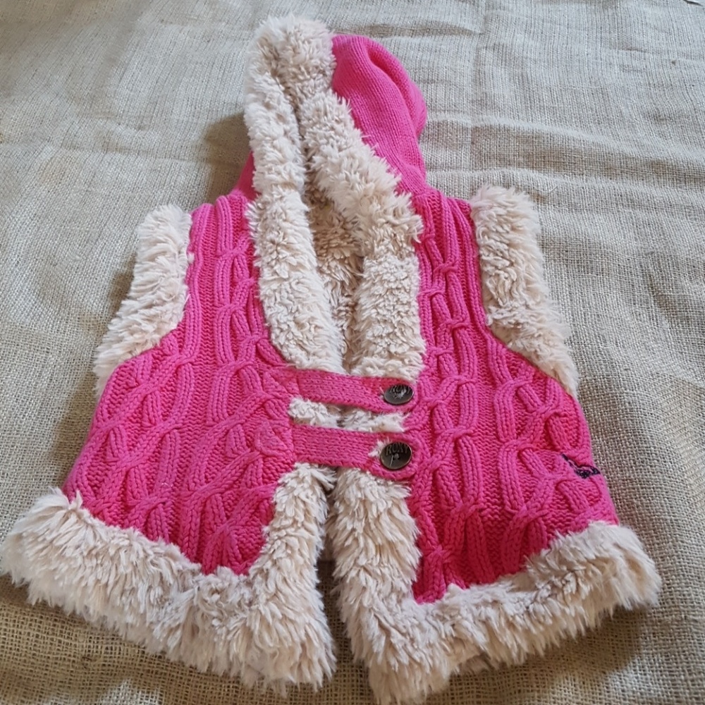 Roxy soft plush hooded sweater vest