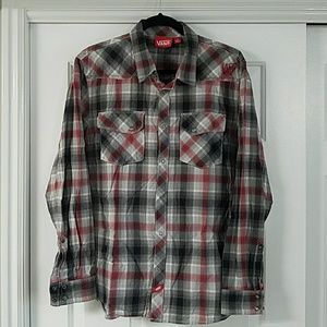 Vans casual, button up shirt