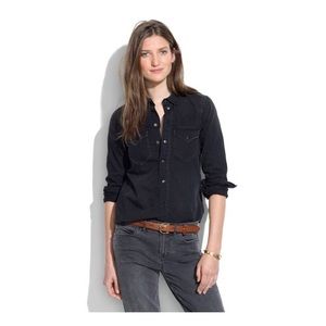 Madewell Western Jean Shirt in Gravel