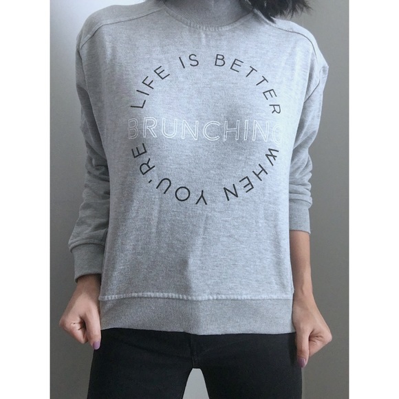 Cotton on Brunching funny crew sweater - Picture 2 of 5