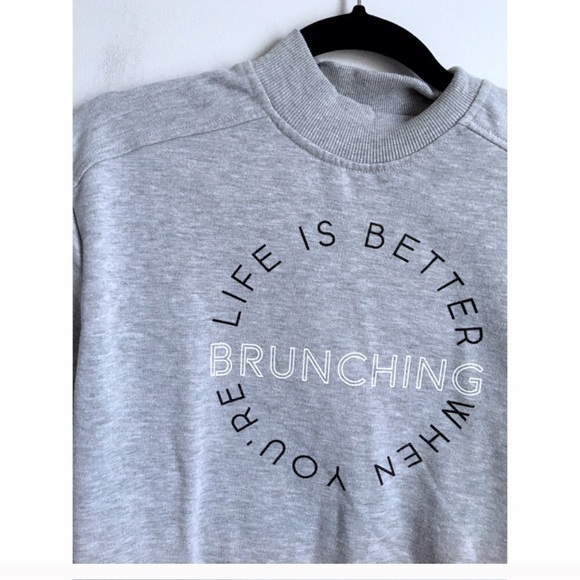 Cotton on Brunching funny crew sweater - Picture 5 of 5