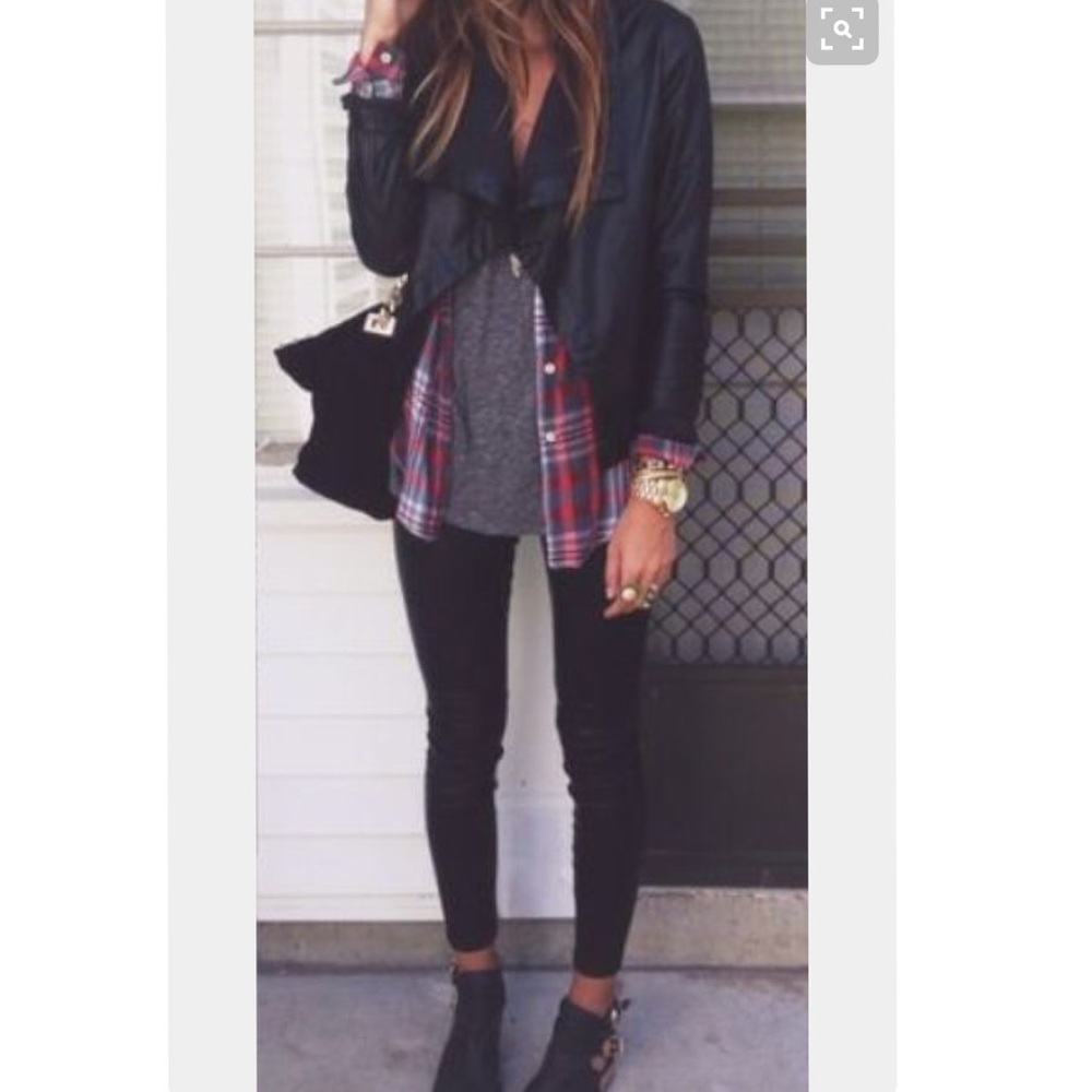 F21 faux leather jacket