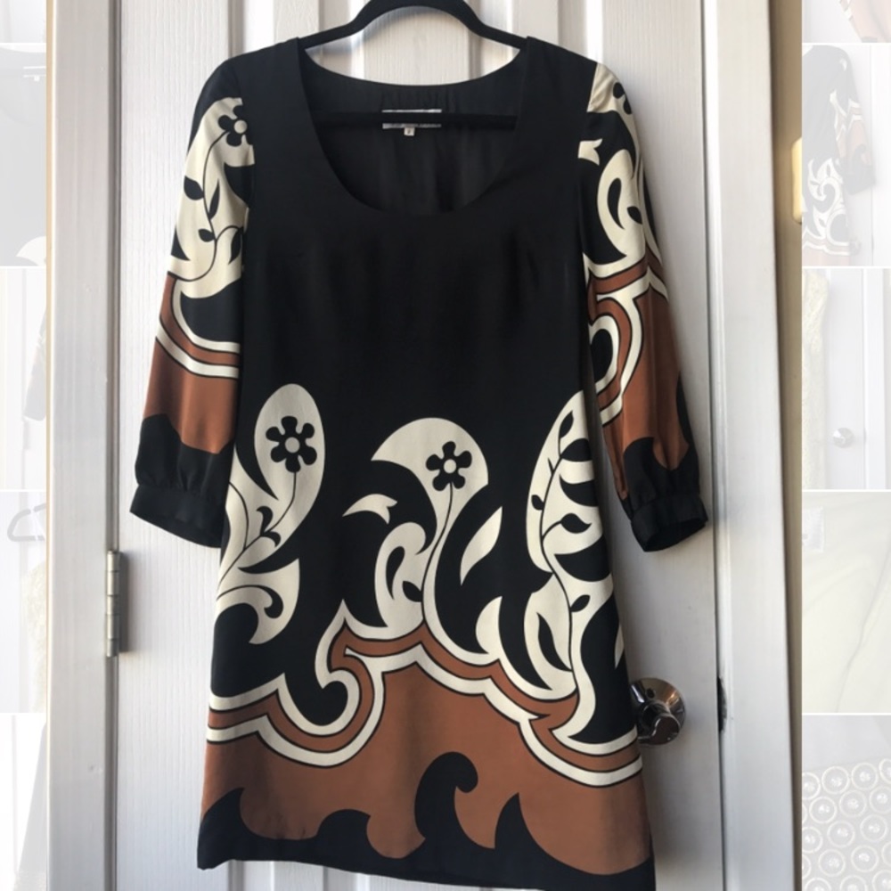 Silk Tibi Dress with Graphic Print