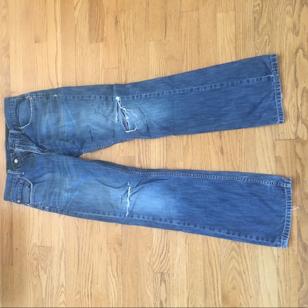 Distressed jeans