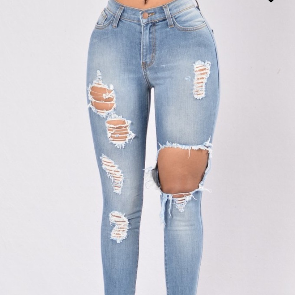Fashion Nova Distressed Jeans