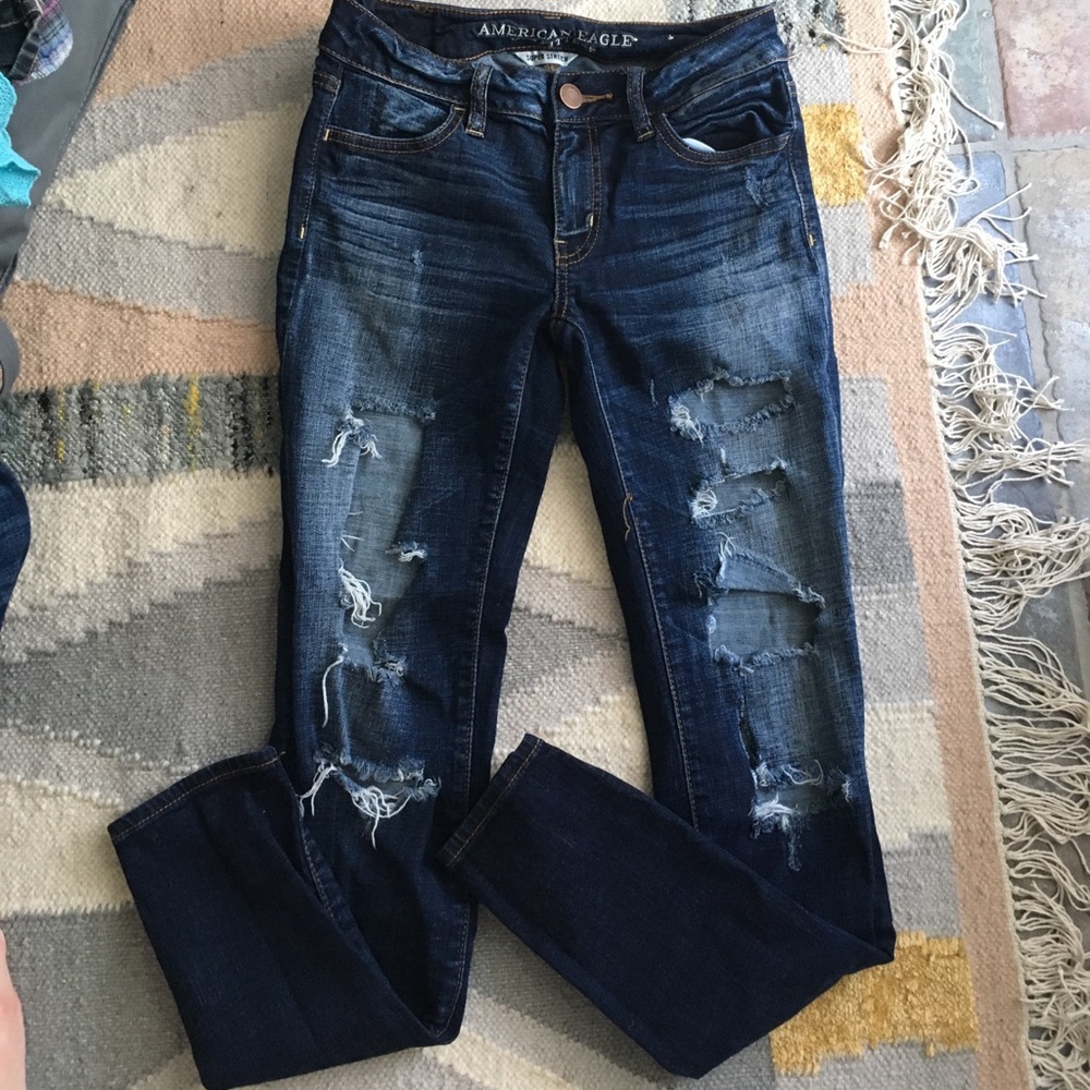 American Eagle ripped jeans