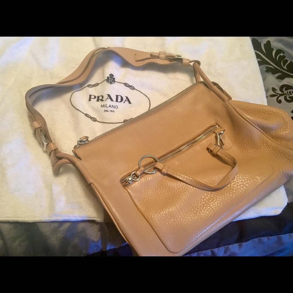 Camel Prada shoulder bag