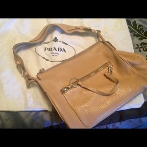 Camel Prada shoulder bag