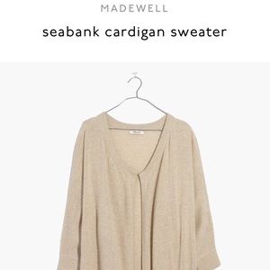 Madewell Seabank Cardigan Sweater Size S, beige