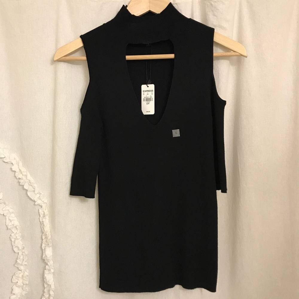 Express cold shoulder sweater