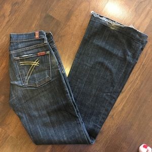 7 for all mankind dark wash jeans size 24