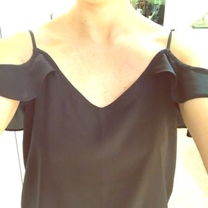 Black off the shoulder tank