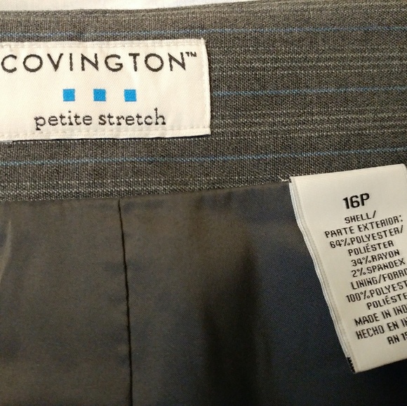 Gray skirt with blue pin stripe - Picture 3 of 3