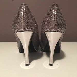 Silver Sequin Nine West Heels