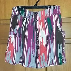 Multicolored Mini Skirt