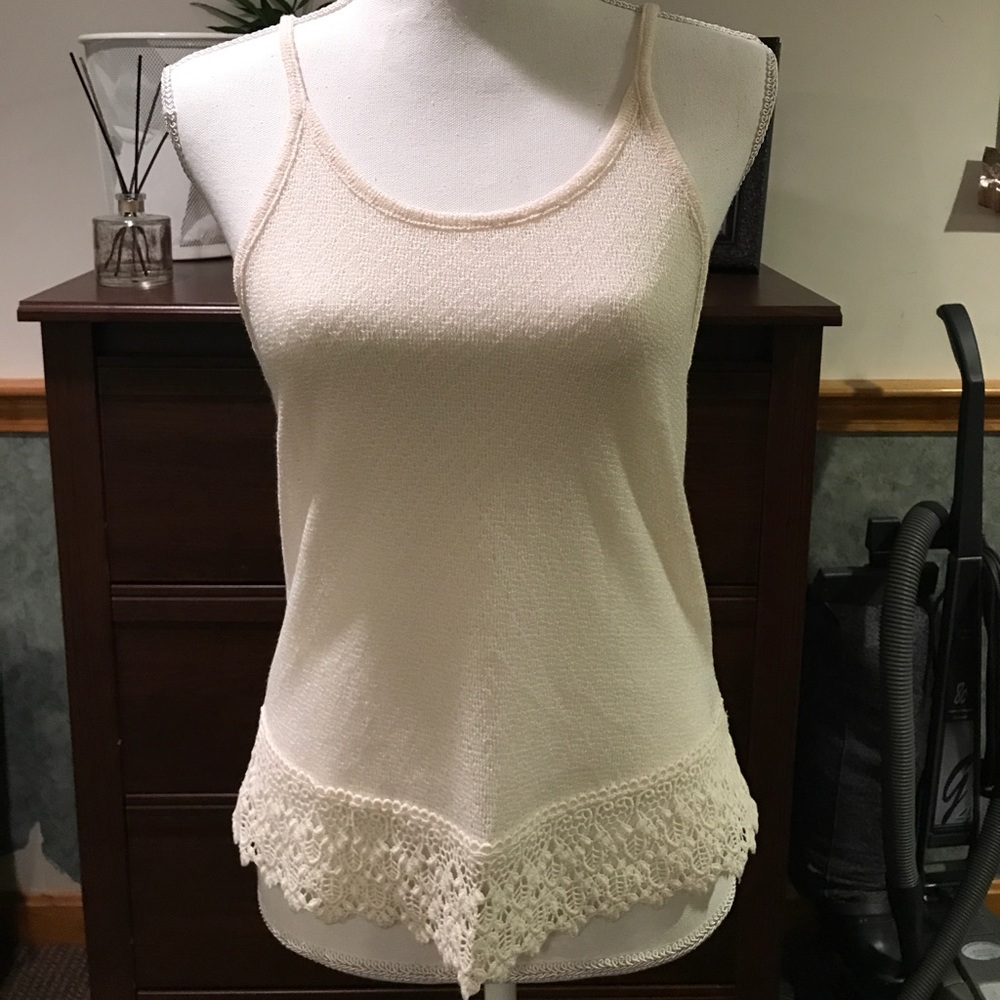 Mossimo Crochet/Lace Ivory Tank Top!