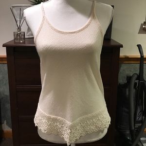 Mossimo Crochet/Lace Ivory Tank Top!