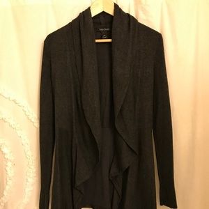 Charcoal gray long sleeve circle coverup