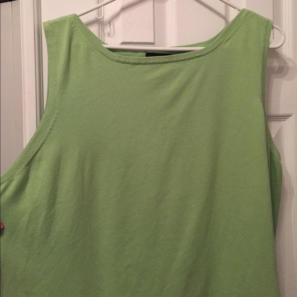 Lime green sweater tank