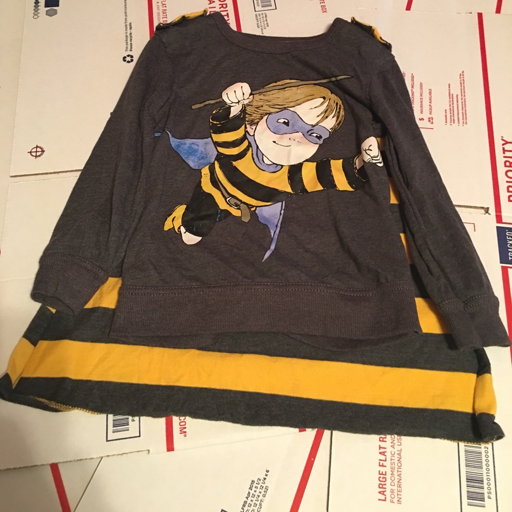 Bumblebee Boy Costume with Striped Cape