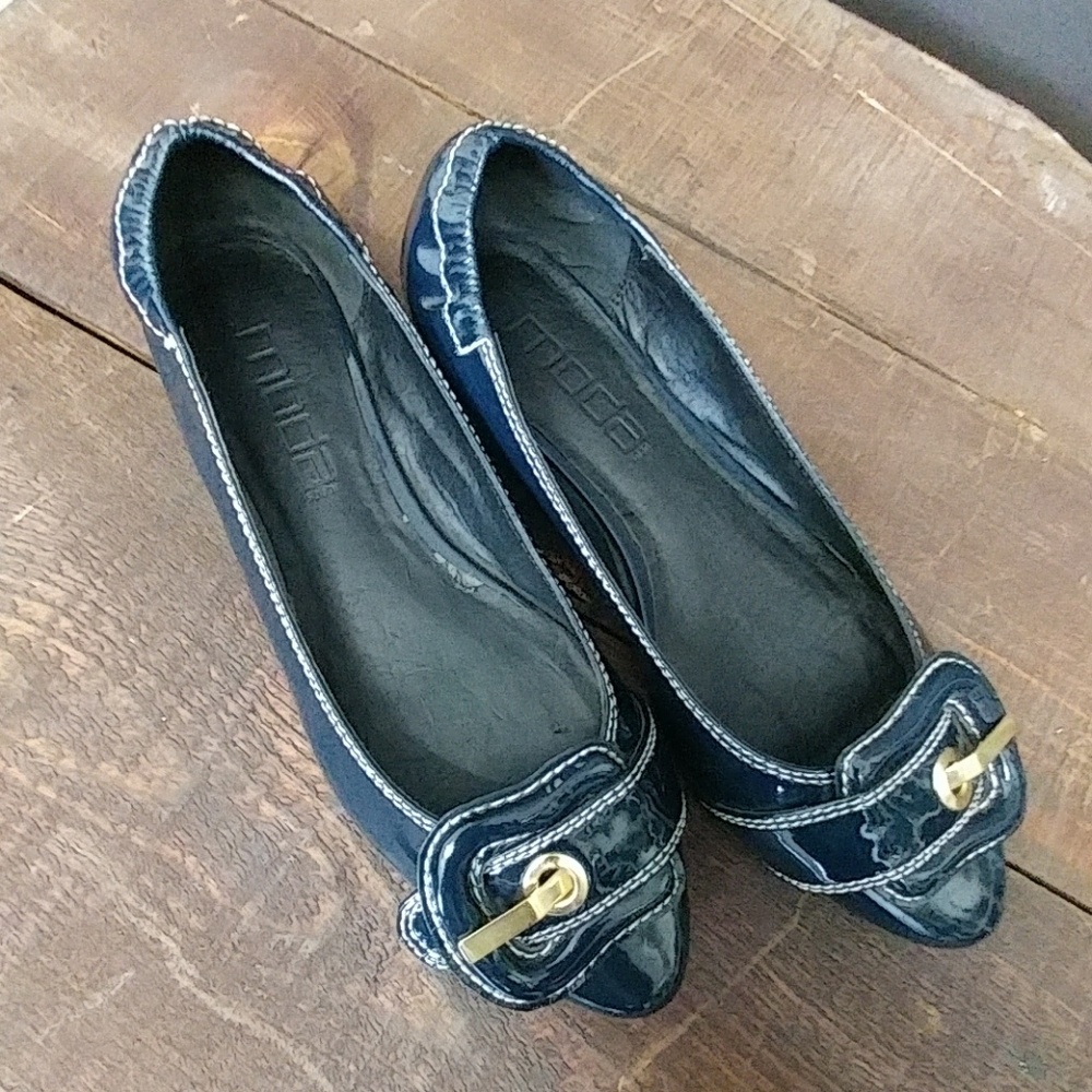 Moda Spana Vita navy patent flats