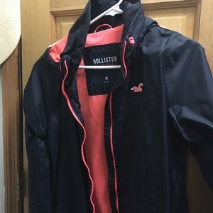 Navy Hollister Raincoat