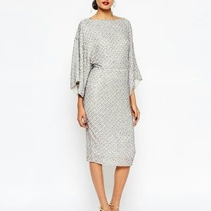 ASOS Red Carpet Sequin Grid Kimono Dress