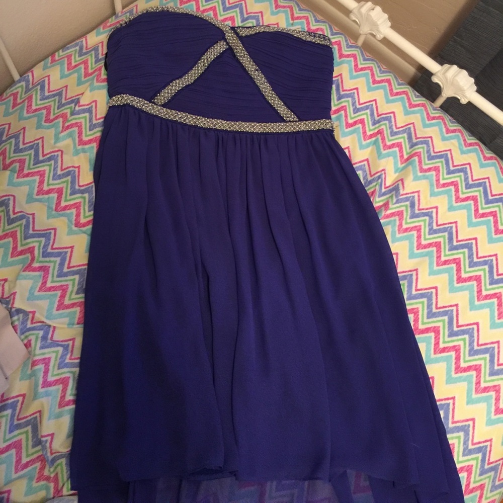 High low beaded homecoming/special occasion dress