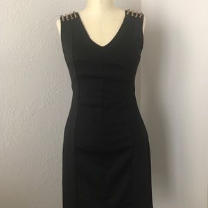 Black studded body con dress!